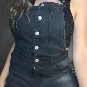 Black overalls